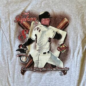 VTG 2001 Cal Ripken Jr 'Thank You for the Memories' Orioles T-shirt  MEN'S L